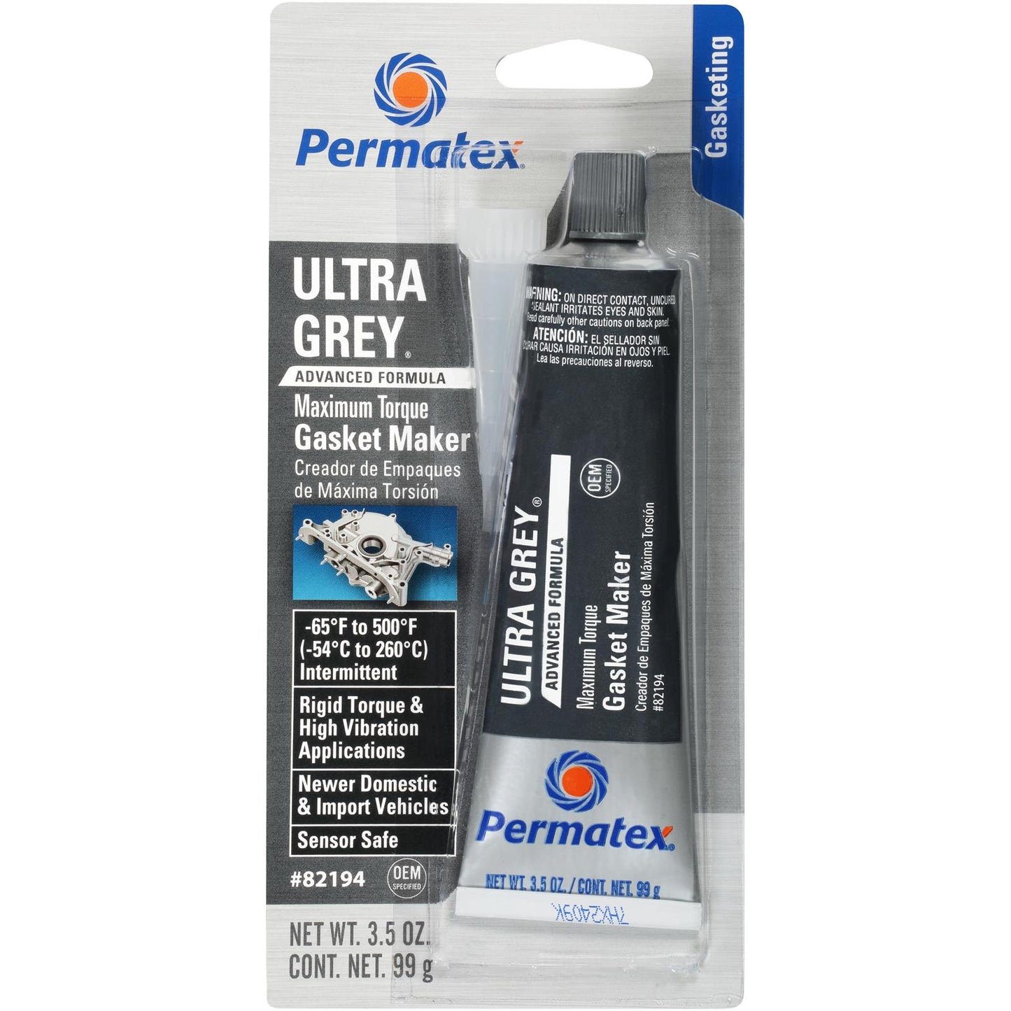 Permatex Ultra Grey RTV Silicone Gasket Maker 82194