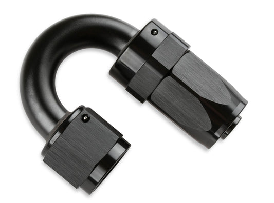 Mr. Gasket -12 AN 180 Degree Swivel Hose End - Black #231812