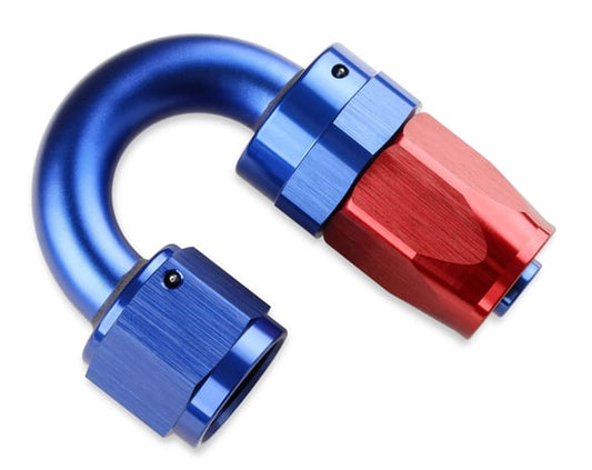 Mr. Gasket -12 AN 180 Degree Swivel Hose End - Red & Blue #231812