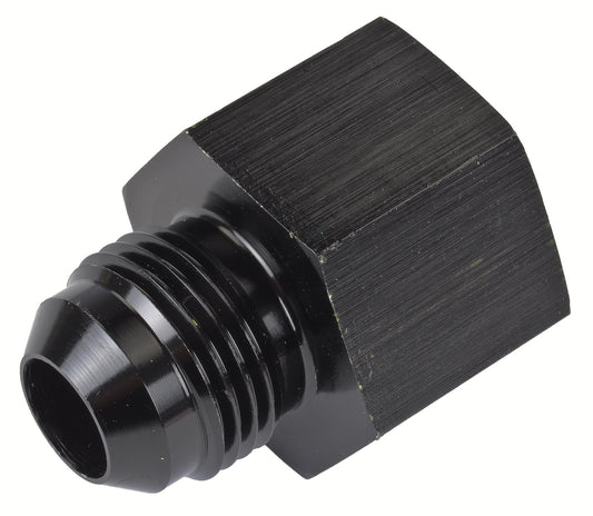 Jegs AN Female to Male Reducer Fitting [-10 AN Female to -8 AN Male, Black]