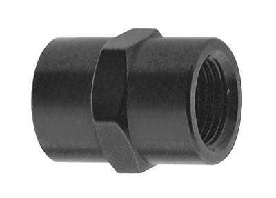 MR. GASKET 1/4 INCH NPT FEMALE COUPLING - BLACK